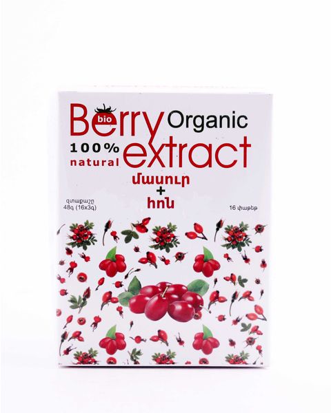 Tравяной растворимый чай - Шиповник и кизил - Berry Organic 48г