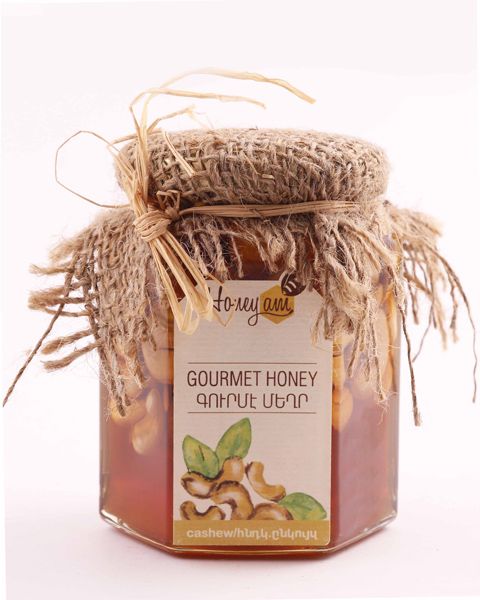 Мед Гурме с индийскими орехами - Honey.am 320г